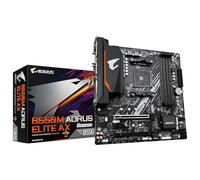 GIGABYTE B550M AORUS ELITE AX Placa base - Procesadores AMD Ryzen 5000, VRM de 5+3 fases, hasta 4733 MHz DDR4, 1xPCIe 4.0 + 1xPCIe 3.0 M.2, Wi-Fi 6E, LAN 1GbE, USB 3.2 Gen 1