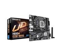 GIGABYTE Placa Base H610M D3W WIFI6 Intel LGA 1700 Micro ATX, soporta procesadores Intel de 14ª/13ª/12ª generación, Fase de alimentación 5+1+1, DDR5, 1x M.2, PCIe 4.0 x16, USB 3.2 Gen 1, WIFI6, GbE