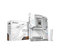 GIGABYTE Placa Base X870E AORUS Elite X3D Ice AMD AM5 LGA 1718 ATX, Compatible con procesadores AMD Ryzen Serie 9000/8000/7000, DDR5, Fase de alimentación 16+2+2, 4X M.2, PCIe 5.0, WiFi, 5 GbE, Plus