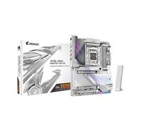 GIGABYTE Placa Base X870E AORUS Master X3D Ice AMD AM5 LGA 1718 ATX, Compatible con procesadores AMD Ryzen Serie 9000/8000/7000, DDR5, Fase de alimentación 18+2+2, 5X M.2, PCIe 5.0, WIFI7, 10GbE, 5