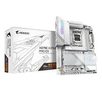GIGABYTE X870E AORUS PRO ICE Placa Base - Soporta CPUs AMD Ryzen 9000, 16+2+2 Fases VRM Digital, hasta 8000MHz DDR5 (OC), 3xPCIe 5.0 + 1xPCIe 4.0, Wi-Fi 7, 2.5GbE LAN, USB 4