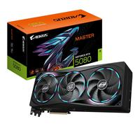 GIGABYTE AORUS GeForce RTX 5080 MASTER 16G Tarjeta Gráfica - 16GB GDDR7, 256 bits, PCI-E 5.0, 2805MHz Core Clock, 3 x DisplayPort, 1 x HDMI, GV-N5080AORUS M-16GD
