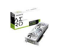 GIGABYTE Tarjeta gráfica GeForce RTX 5080 Aero OC SFF 16G, Sistema de refrigeración WINDFORCE, 16 GB 256 bits GDDR7, Tarjeta de Video GV-N5080AERO OC-16GD