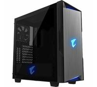 Gigabyte Technology AORUS C300 Glass Midi-Tower Negro - Caja de Ordenador (Midi-Tower, PC, Vidrio, De plástico, Acero, ATX,Micro-ATX,Mini-ITX, Negro, Juego)