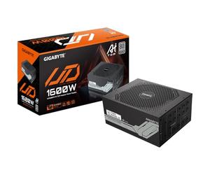 GIGABYTE UD1600PM PG5 AI Top Fuente de Alimentación - PCIe 5.0, 80 Plus Platinum, Diseño Totalmente Modular, Ventilador de 120 mm, Compatible con ATX 3.1, Enchufe EU