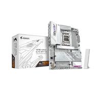 GIGABYTE X870E AORUS Elite WIFI7 Ice - Placa Base AMD AM5 LGA 1718, ATX, DDR5, 4X M.2, PCIe 5.0, USB4, WIFI7, LAN de 2.5 GbE, EZ-Latch