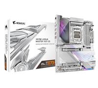 GIGABYTE X870E AORUS Master X3D Ice Placa Base - Compatible con procesadores AMD Ryzen 9000, VRM Digital de 18+2+2 Fases, hasta 9000 Hz DDR5 (OC), 2 x PCIe 5.0 + 3 x PCIe 4.0, Wi-Fi 7, LAN 10 GbE