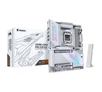 GIGABYTE X870E AORUS Pro X3D Ice Placa Base - Compatible con procesadores AMD Ryzen 9000, VRM Digital de 18+2+2 Fases, hasta 9000 Hz DDR5 (OC), 2 x PCIe 5.0 + 2 x PCIe 4.0, Wi-Fi 7, LAN 5 GbE, USB 4