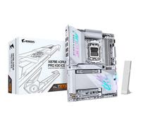 GIGABYTE X870E AORUS Pro X3D Ice Placa Base - Compatible con procesadores AMD Ryzen 9000, VRM Digital de 18+2+2 Fases, hasta 9000 Hz DDR5 (OC), 2 x PCIe 5.0 + 2 x PCIe 4.0, Wi-Fi 7, LAN 5 GbE, USB 4