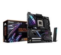 GIGABYTE X870E AORUS XTREME AI TOP Placa base - Compatible con procesadores AMD Ryzen serie 9000, VRM de 18+2+2 fases, hasta 8800 MHz DDR5 (OC), 1xPCIe 5.0 M.2 + 3xPCIe 4.0 M.2, WI-FI 7, LAN 10 GbE, USB 4