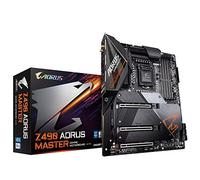 GIGABYTE Z490 AORUS Master Intel LGA1200 ATX Motherboard (14+1 Phases, NanoCarbon Baseplate, Intel 2.5GbE LAN, AQUANTIA 10GbE LAN, HDMI, USB 3.2 Gen2, USB Type-C, RGB Fusion 2.0)
