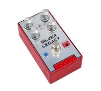 Gigagain GP06 Silver Legacy Overdrive - Overdrive transparente de baja ganancia, desde un boost limpio hasta una ligera distorsión, tono abierto, respuesta dinámica, true bypass
