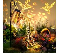 GIGALUMI Luces Solares para Regadera, Luces Solares para Exterior con Soporte, Decoración de Jardín para Porche, Patio, Patio Trasero