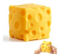 Gigant Queso Squishy, 13CM Juguetes Queso de Elásticos Gigantes Bola Gigante de para el estrés, Recuperación Lenta Juguetes para Aliviar el Estrés Portátiles Regalos en Cola