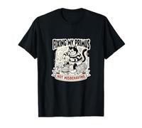 Gigante Gato Negro Fijación Primus No Se Porta Mal 1930 Dibujos Animados Camiseta