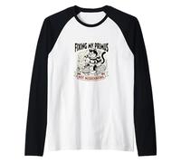 Gigante Gato Negro Fijación Primus No Se Porta Mal 1930 Dibujos Animados Camiseta Manga Raglan