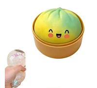 Gigante Lentejuelas Squishys Ravioli, Cute Glitter Bola de Bola de Bola Squishys, con Vapor, Bola Antiestresa, Bolas con lentejuelas, Apriete Juguetes Sensoriales, para niños adultos (Verde degradado)