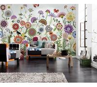 Gigante Papel Pintado Floral Primavera Flores Pared Dormitorio Mural Blanco Arte