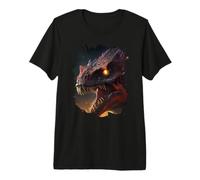 Gigante Que escupe Fuego el temible Dinosaurio Camiseta Premium