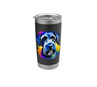 Gigante Schnauzer Pop Art I Dog Lover I Splash Art Giant Vaso térmico de acero inoxidable de doble pared