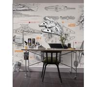 Gigante Star Wars Papel Pintado Mural Naves Espaciales Dormitorio Infantil Decor