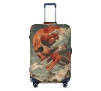 Gigantic Skull In Clouds Fundas de equipaje de viaje - Fundas protectoras elásticas para maletas de 18 a 32 pulgadas, Negro -, Mediano