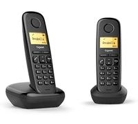 Gigaset A170 Duo - Dos Teléfonos DECT Inalámbrico - Pantalla Gráfica Iluminada - Fácil de Usar - Instalación Sencilla, Negro [Versión Española]