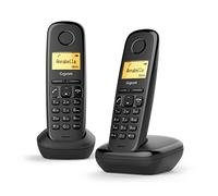 Gigaset A170 Duo Téléphone fixe sans fil DECT/GAP Noir - Teléfono (Teléfono DECT, Terminal inalámbrico, Altavoz, 50 entradas, Identificador de llamadas, Negro)[Versión francesa]