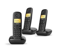 Gigaset A170 Trio Analog/DECT telephone Negro Identificador de llamadas - Teléfono (Analog/DECT telephone, Terminal inalámbrico, 50 entradas, Identificador de llamadas, Negro) [Versión de Italia]