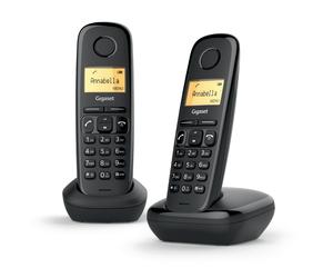 Gigaset A170DUOBLACK 2X Teléfono sin Cable 1.5" MEM.50NUM. Eco Plus Sistema Duo