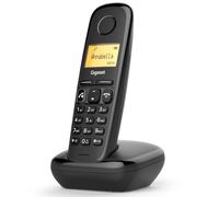 Gigaset A270 - Teléfono DECT Inalámbrico - Pantalla Gráfica Iluminada - Manos Libres - Teclado fácil de usar - Menú Sencillo, Negro [Versión Española]