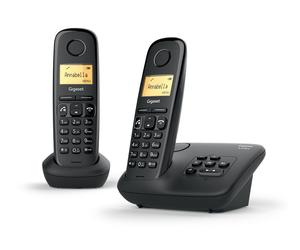 GIGASET A270ADUOBLACK 2 X TELÉFONO CORDLESS ECO PLUS SISTEMA DE SECRETARÍA