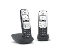 Gigaset A690 Duo DECT Schnurloses teléfono Analog Manos Libres, con Basis, Wahlwiederholung Negro
