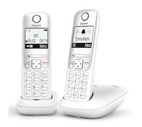 Gigaset A690 Duo - Dos Teléfonos DECT Inalámbrico - Pantalla Gráfica en Blanco y Negro Iluminada - Gran Autonomia, Blanco [Versión Española]