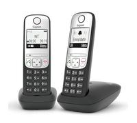 Gigaset A690 Duo Teléfonos DECT Inalámbrico, Gran Autonomía, Negro | Pantalla gráfica iluminada, [Versión Española]
