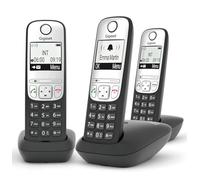 Gigaset A690 Trio Teléfonos DECT Inalámbrico, Gran Autonomía, Negro
