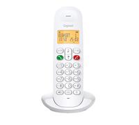 Gigaset AD100 - Teléfono inalámbrico con Bloqueo de Llamadas, Blanco | Teléfono DECT con pantalla iluminada, identificador de llamadas, manos libres, 50 contactos y hasta 7 h de conversación