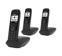 Gigaset AS490 Trio Teléfono Analógico/Dect Identificador De Llamada Negro