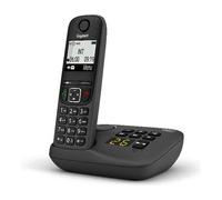 Gigaset AS490A Teléfono Analógico/Dect Identificador De Llamada Negro