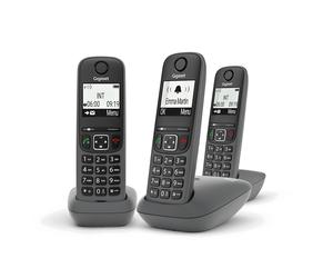 Gigaset AS490TRIO 3X Teléfono sin Cable 2" Altavoz Trio Negro