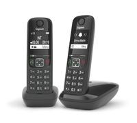 Gigaset AS690 Duo Teléfono DECT/analógico Identificador de llamadas Negro