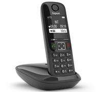 Gigaset AS690 - Teléfono DECT inalámbrico - Gran Pantalla Gráfica - Calidad de audio superior - Perfiles de sonido ajustables - Manos libres - Función no molestar, Color Negro [Versión Española]