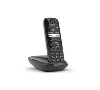 Gigaset AS690 - Teléfono DECT inalámbrico - Gran Pantalla Gráfica - Calidad de audio superior - Perfiles de sonido ajustables - Manos libres - Función no molestar, Color Negro [Versión Española]