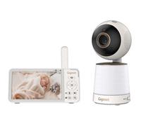 Gigaset Baby 500 Video - Vigilabebés con transmisión de vídeo HD - Tecnología FHSS Segura - Pantalla LCD IPS de 5" - Batería de Larga duración - Modo de visión Nocturna a Color - Blanco Crema/Bronce