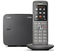 Gigaset CL 660 - Teléfono (Teléfono DECT, Terminal inalámbrico, Altavoz, 400 entradas, Antracita, Negro)
