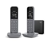 Gigaset, CL390A Duo, teléfono Fijo inalámbrico de diseño Moderno, con contestador Integrado en los teléfonos, Gran Pantalla retroiluminada, Funciones Manos Libres y Bloqueo de Llamadas, 2 teléfonos