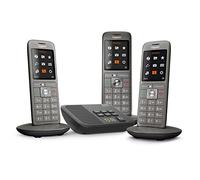 Gigaset CL660A Trio - Teléfono fijo inalámbrico - Contestador automático - 3 auriculares - Gris antracita - [Versión francesa]