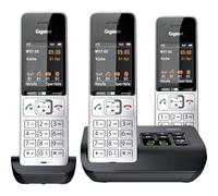 Gigaset Comfort 500A Trio Téléphone Analog/dect Identification de l'appelant Noir, Argent