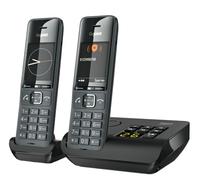 Gigaset Comfort 520A Duo - 2 Schnurlose DECT-Telefone mit Anrufbeantworter - Elegantes Design - Beste Audioqualität mit Freisprechfunktion - Anrufschutz - Adressbuch 200 Kontakten, Titan-Schwarz
