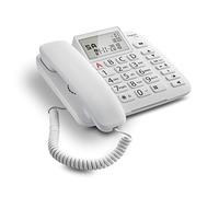 Gigaset DL380 - Teléfono fijo con pantalla grande, teclas ergonómicas, visualización de llamadas mediante LED, color blanco [Versión de Italia]